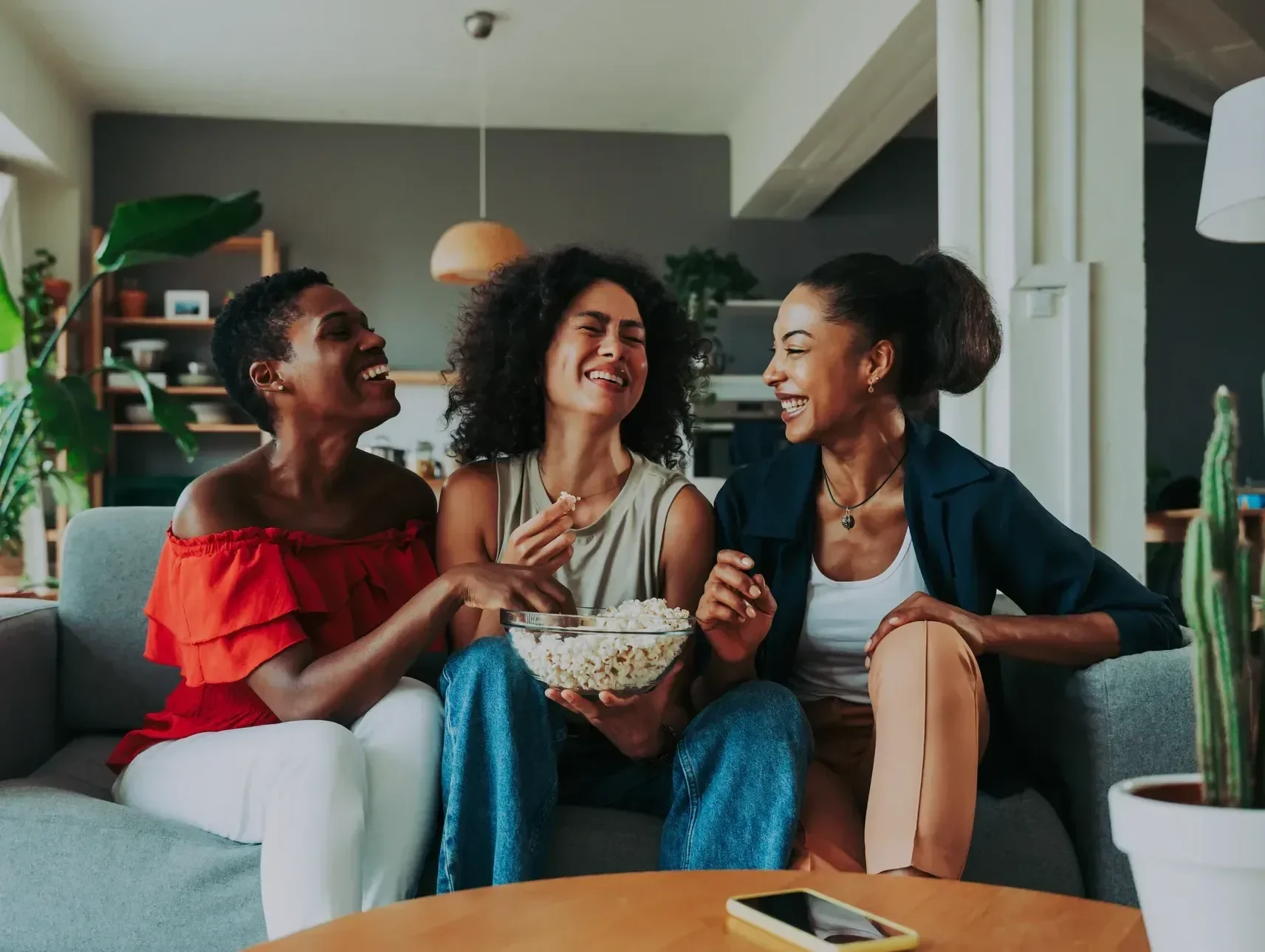 Three mixed race hispanic and black women bonding 2026 01 08 22 31 28 utc