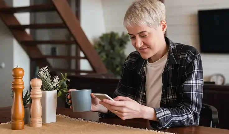 Woman coffee